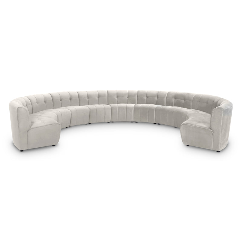 Limitless Modular Velvet 11pc. Sectional