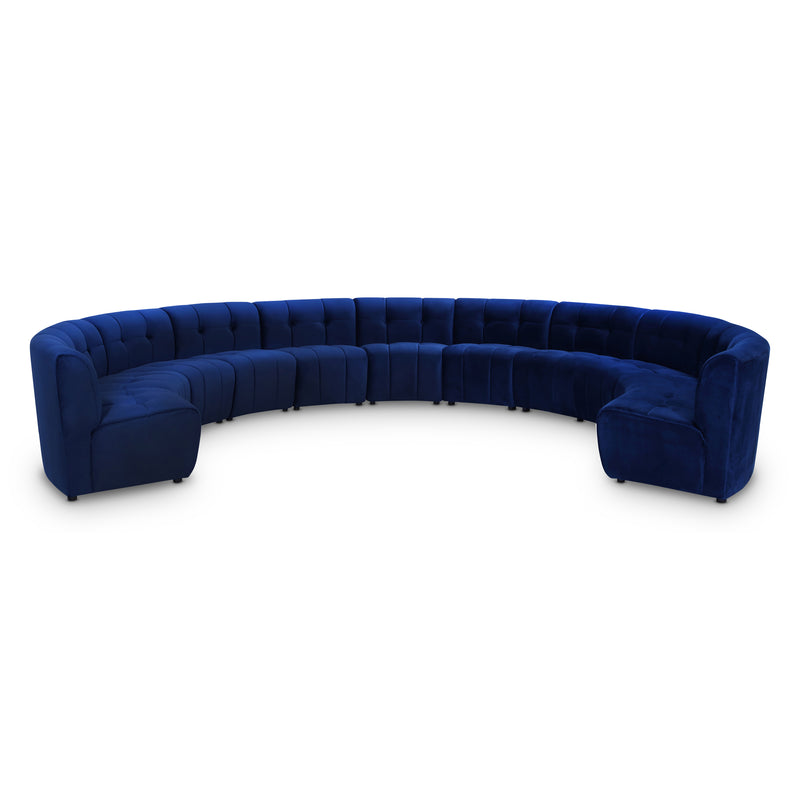 Limitless Modular Velvet 11pc. Sectional