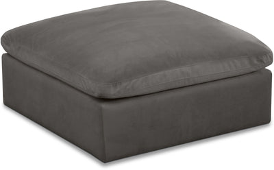 Cozy Velvet Modular Fiber Filled Comfort Overstuffed Ottoman