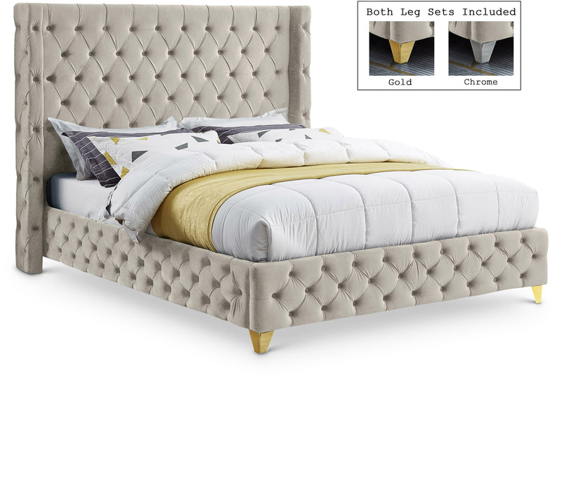 Savan Velvet Bed