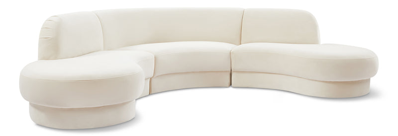 Rosa Velvet 3pc. Sectional