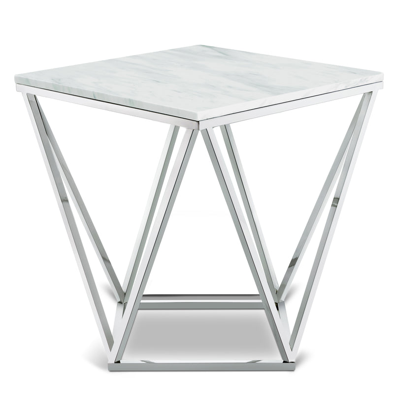 Skyler Chrome End Table