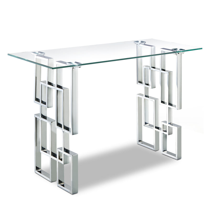 Alexis Chrome Console Table