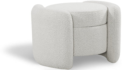 Horizon Boucle Fabric Ottoman