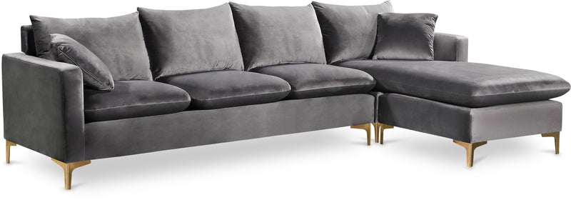 Naomi Velvet Reversible Sectional