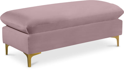 Naomi Velvet Ottoman | Bench