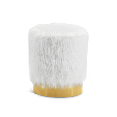 Joy Faux Fur Ottoman | Stool