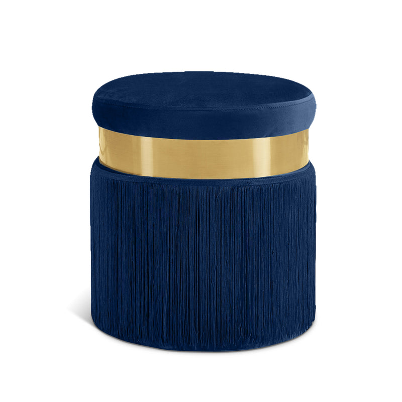 Yasmine Velvet Ottoman | Stool