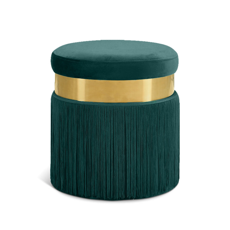 Yasmine Velvet Ottoman | Stool