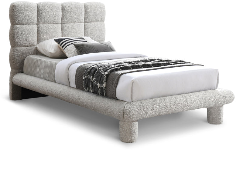 Deco Boucle Fabric Twin Bed