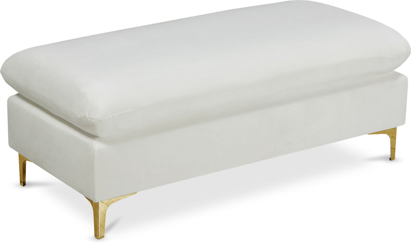 Naomi Velvet Ottoman | Bench