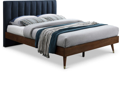 Vance Mid-Century Modern Linen Textured Bed